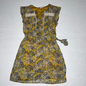 Yellow Floral DR2 Blouson Dress